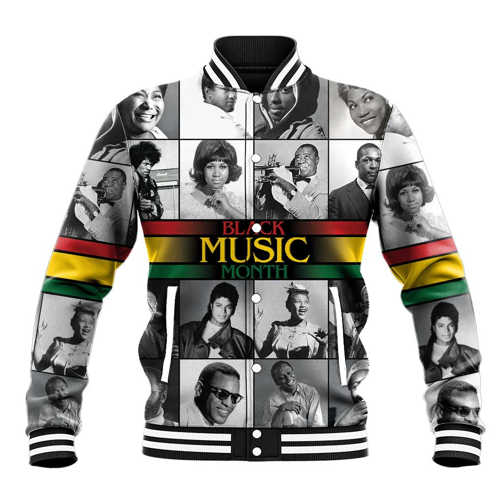 Black Music Month Legends Tribute Baseball Jacket