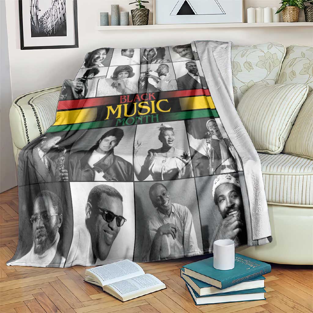 Black Music Month Legends Tribute Blanket