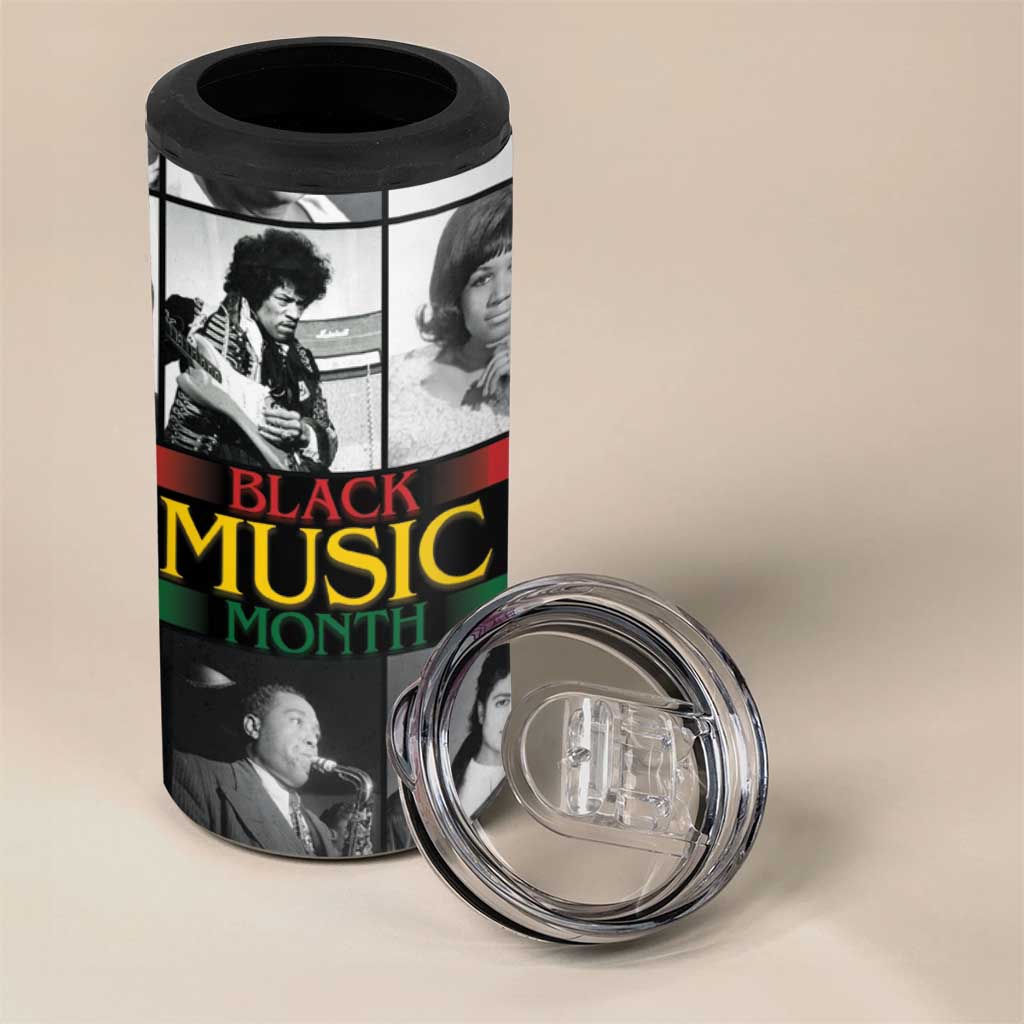 Black Music Month Legends Tribute 4 in 1 Can Cooler Tumbler