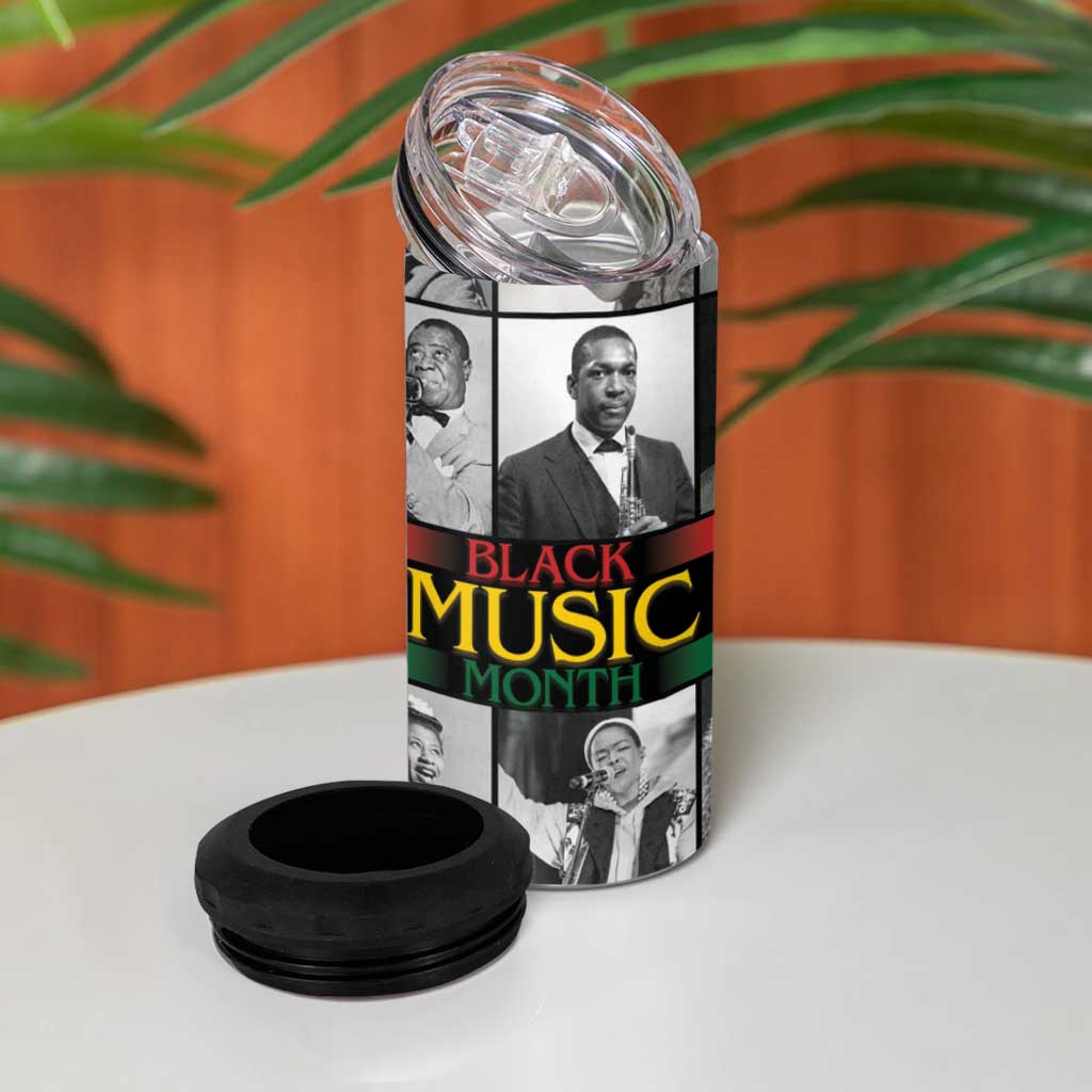 Black Music Month Legends Tribute 4 in 1 Can Cooler Tumbler