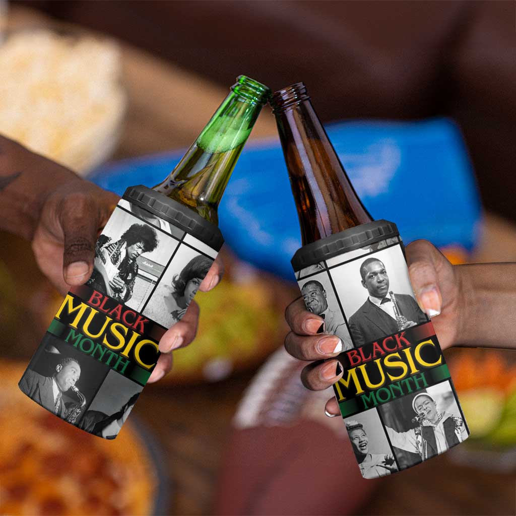Black Music Month Legends Tribute 4 in 1 Can Cooler Tumbler