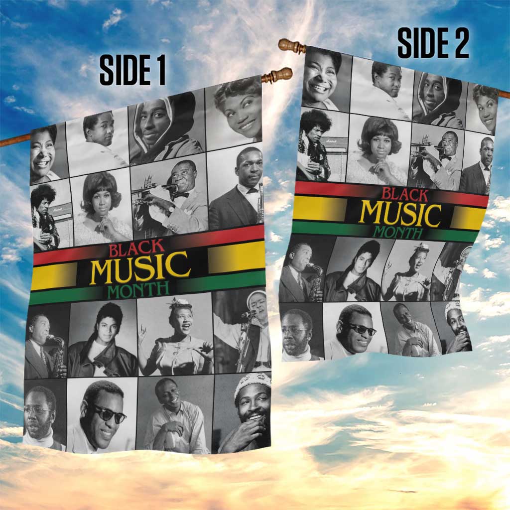 Black Music Month Legends Tribute Garden Flag