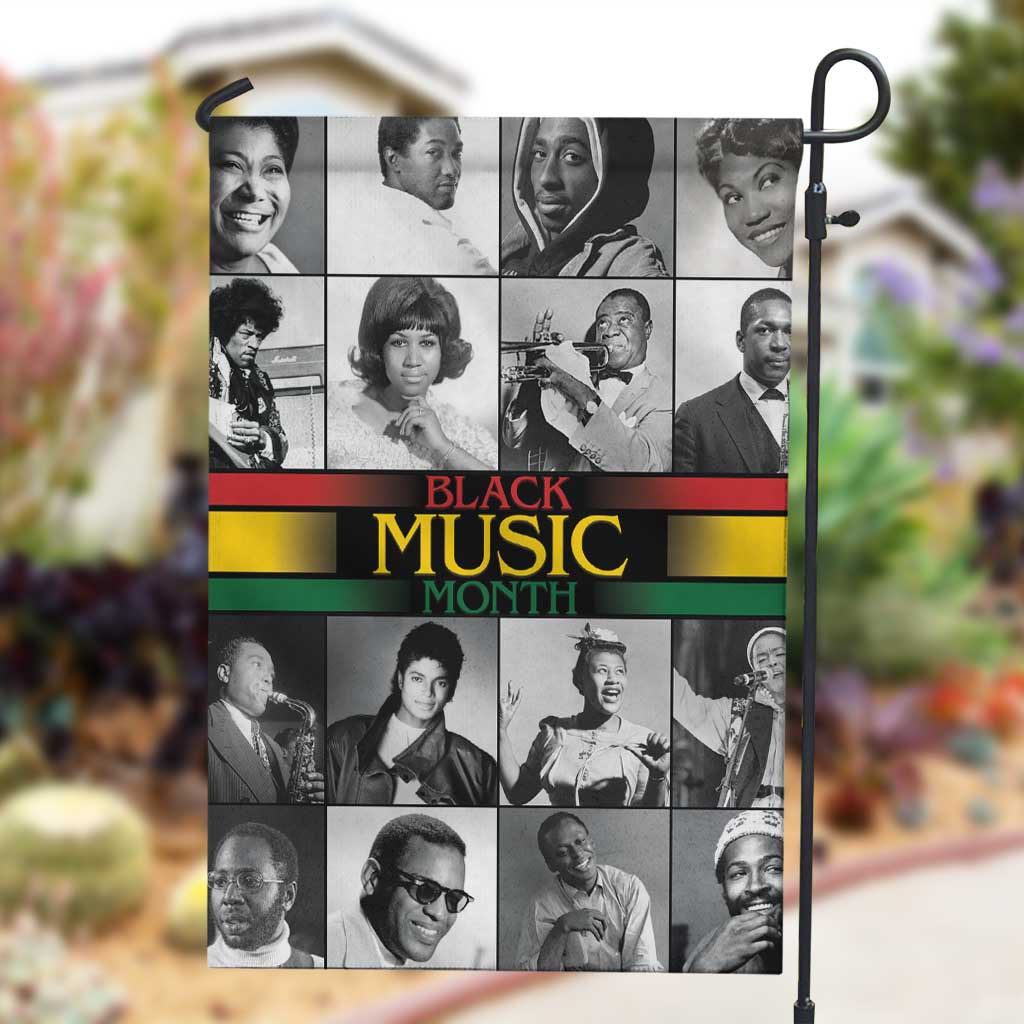 Black Music Month Legends Tribute Garden Flag
