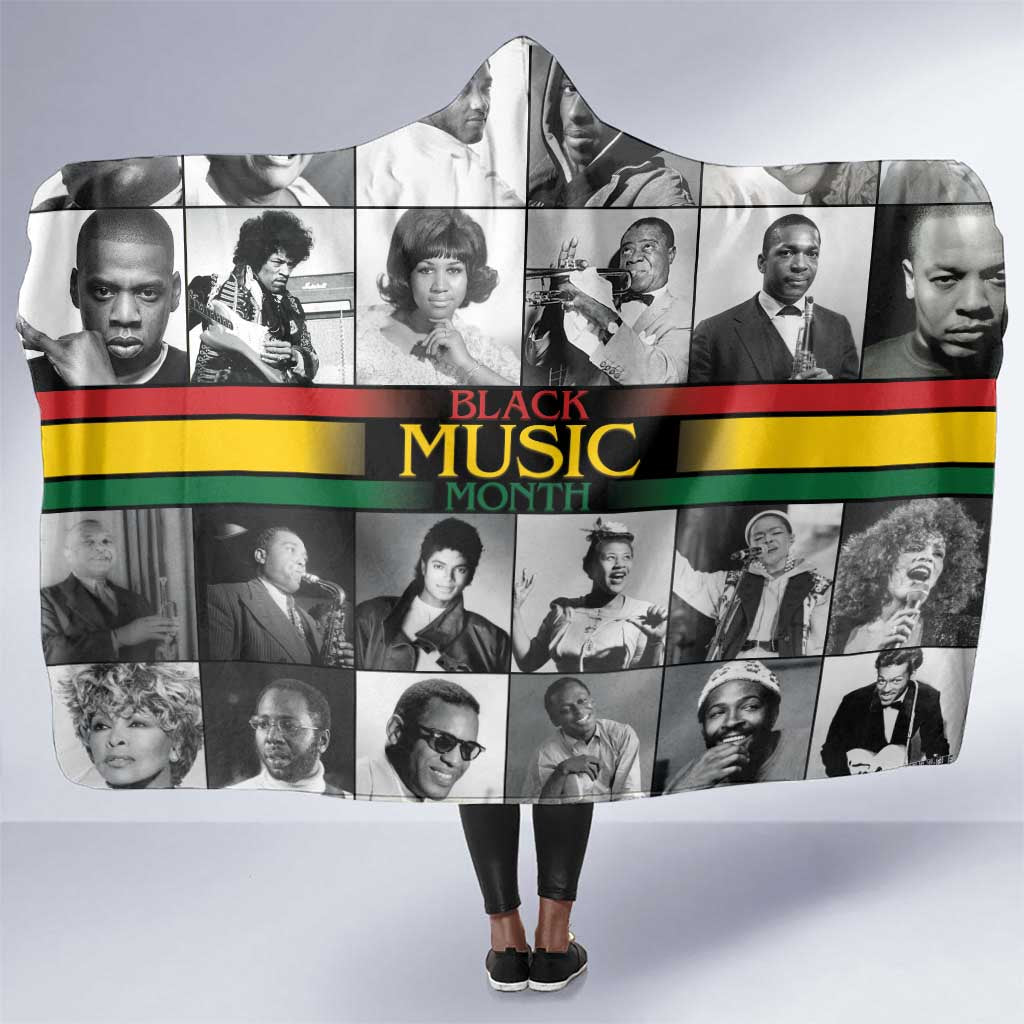 Black Music Month Legends Tribute Hooded Blanket