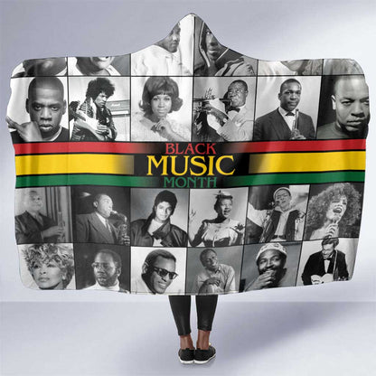 Black Music Month Legends Tribute Hooded Blanket