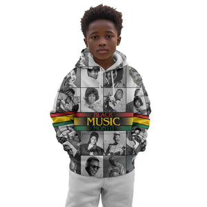 Black Music Month Legends Tribute Kid Hoodie