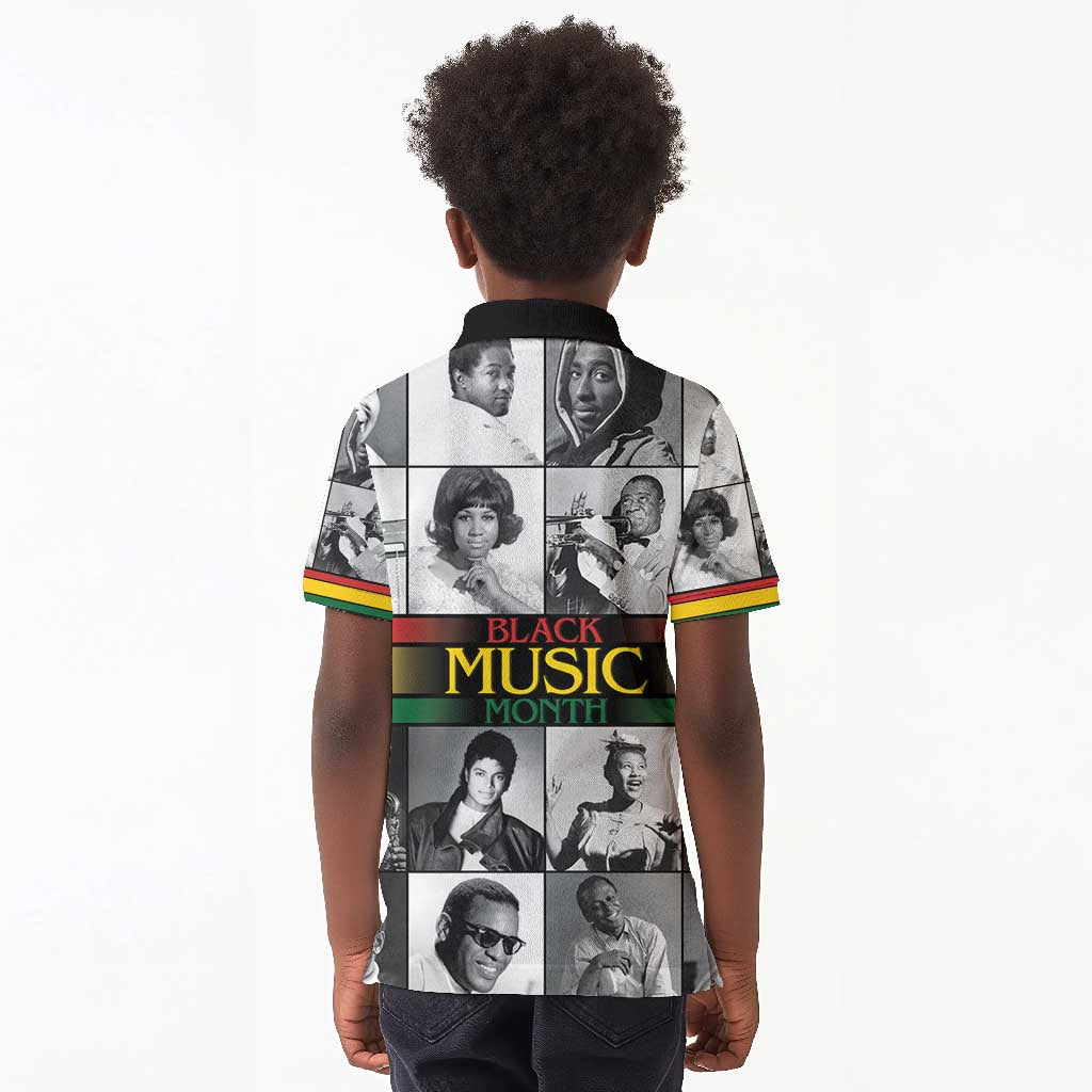 Black Music Month Legends Tribute Kid Polo Shirt