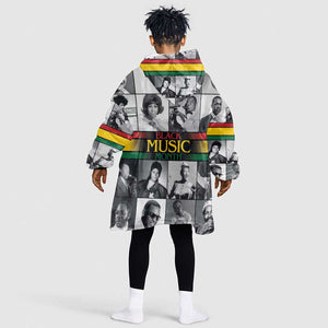 Black Music Month Legends Tribute Kid Wearable Blanket Hoodie
