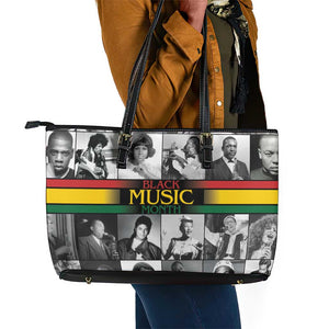 Black Music Month Legends Tribute Leather Tote Bag