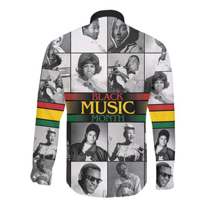 Black Music Month Legends Tribute Long Sleeve Button Shirt
