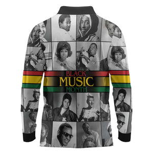 Black Music Month Legends Tribute Long Sleeve Polo Shirt