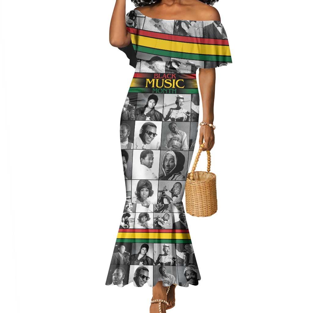 Black Music Month Legends Tribute Mermaid Dress
