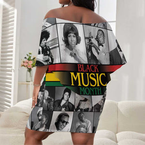 Black Music Month Legends Tribute Off Shoulder Short Dress
