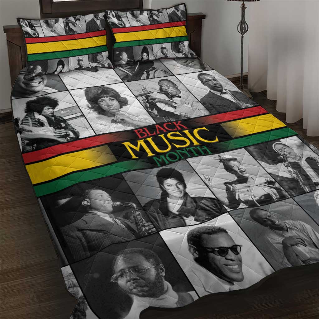 Black Music Month Legends Tribute Quilt Bed Set