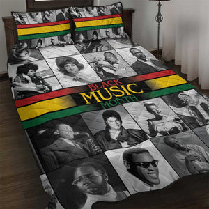 Black Music Month Legends Tribute Quilt Bed Set