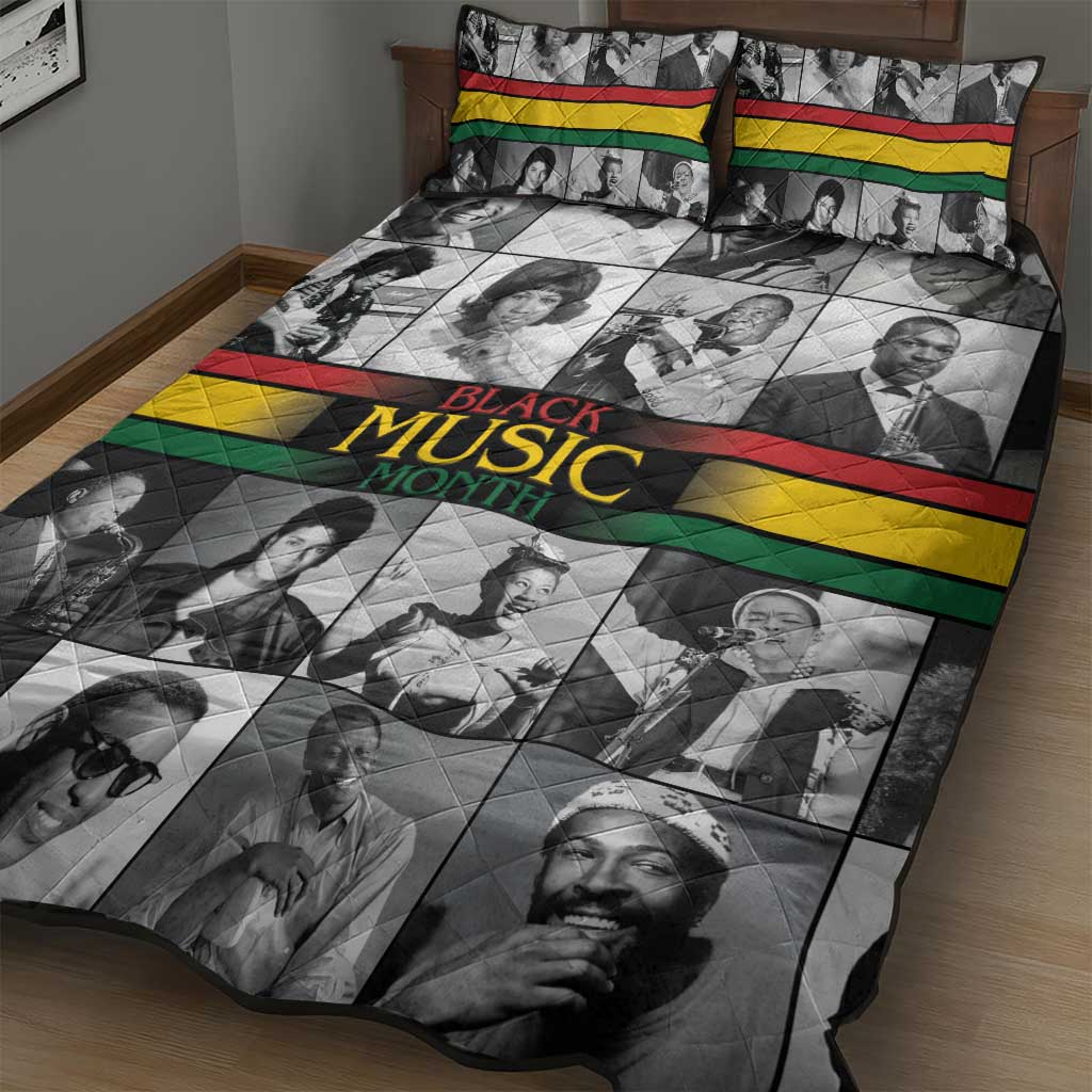 Black Music Month Legends Tribute Quilt Bed Set