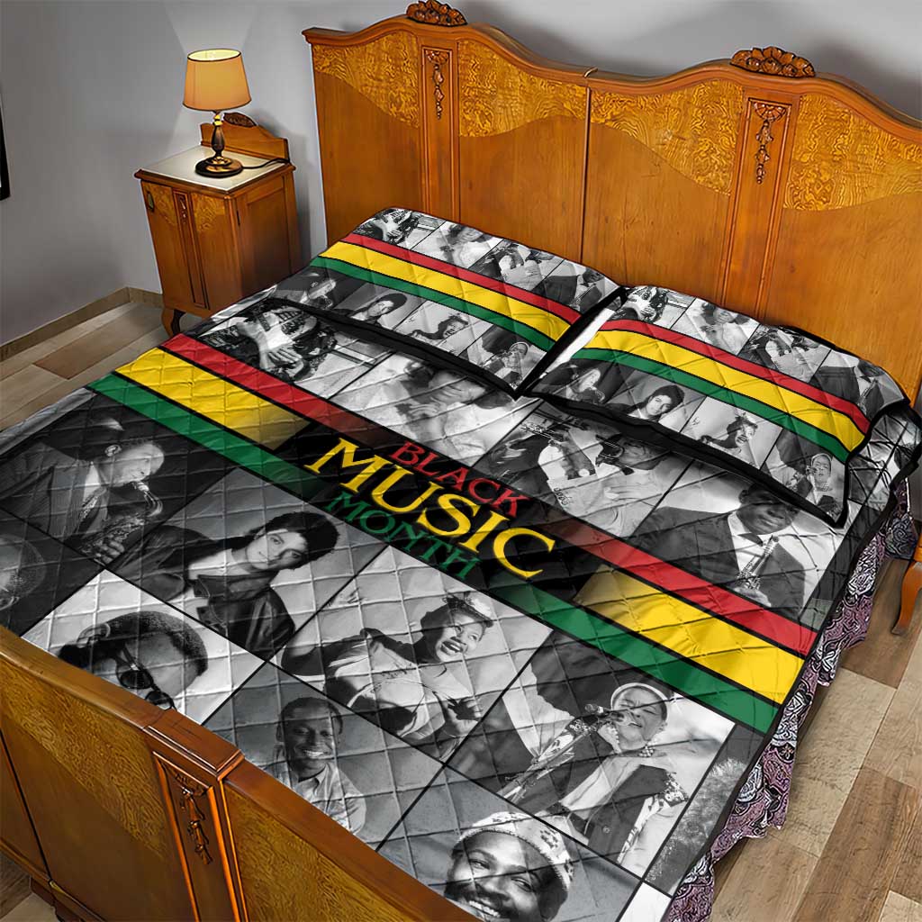 Black Music Month Legends Tribute Quilt Bed Set