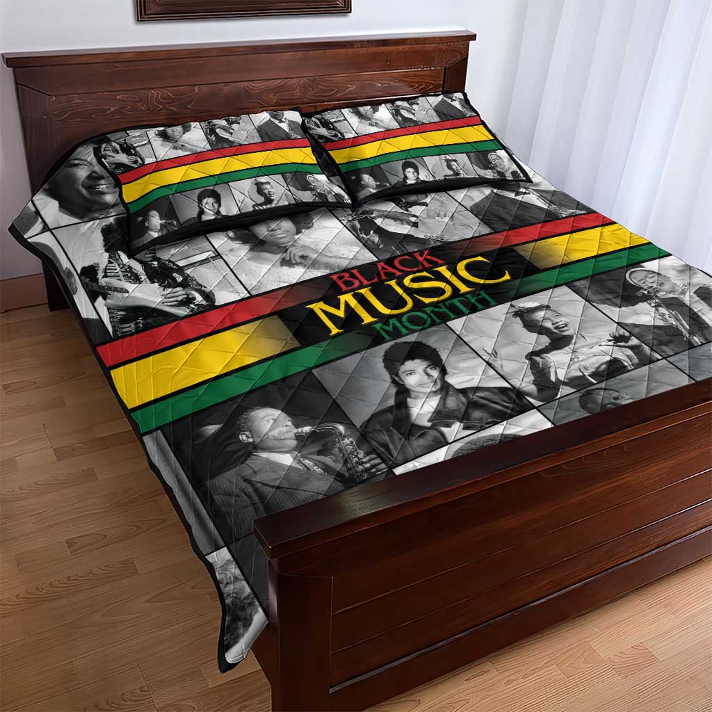 Black Music Month Legends Tribute Quilt Bed Set