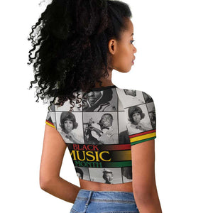 Black Music Month Legends Tribute Raglan Cropped T shirt