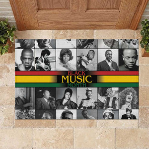 Black Music Month Legends Tribute Rubber Doormat