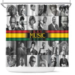 Black Music Month Legends Tribute Shower Curtain