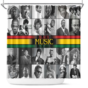 Black Music Month Legends Tribute Shower Curtain