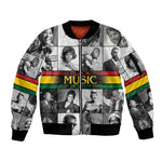Black Music Month Legends Tribute Sleeve Zip Bomber Jacket