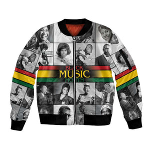 Black Music Month Legends Tribute Sleeve Zip Bomber Jacket
