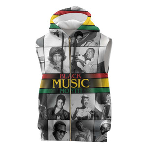 Black Music Month Legends Tribute Sleeveless Zip Hoodie - African Pride