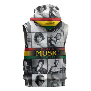 Black Music Month Legends Tribute Sleeveless Zip Hoodie - African Pride