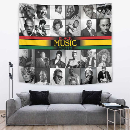 Black Music Month Legends Tribute Tapestry