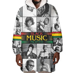 Black Music Month Legends Tribute Wearable Blanket Hoodie
