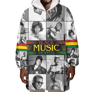 Black Music Month Legends Tribute Wearable Blanket Hoodie