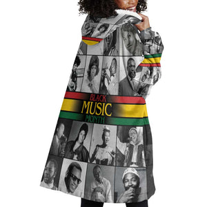 Black Music Month Legends Tribute Wearable Blanket Hoodie