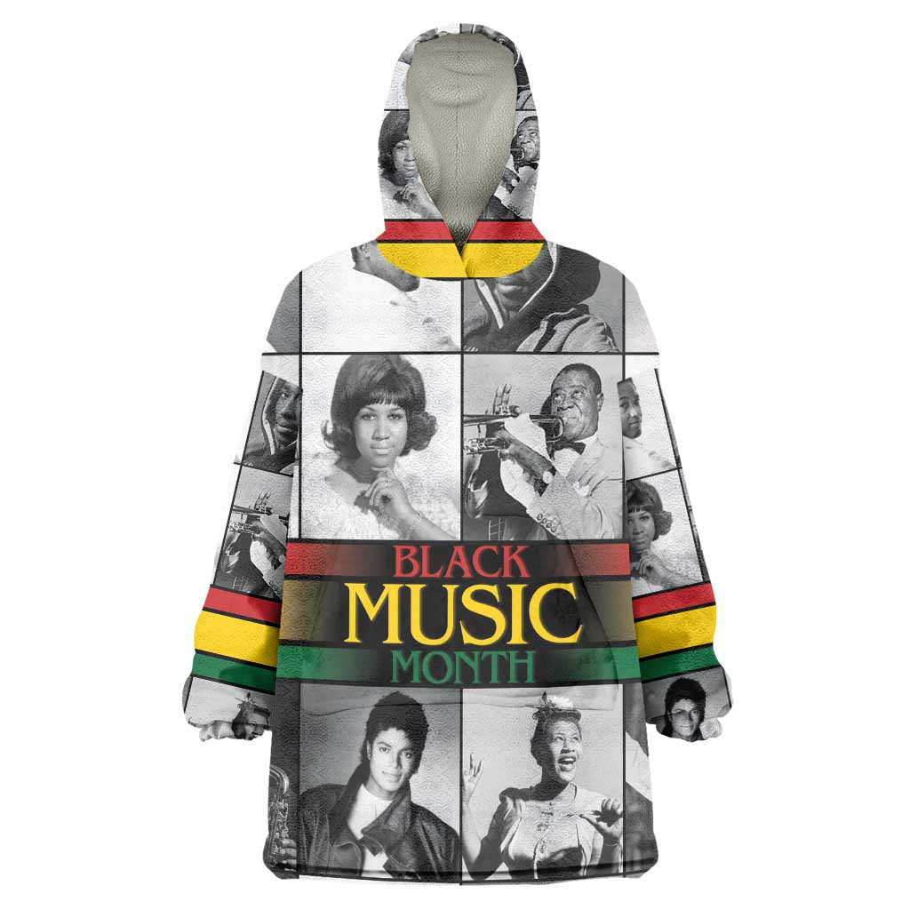 Black Music Month Legends Tribute Wearable Blanket Hoodie
