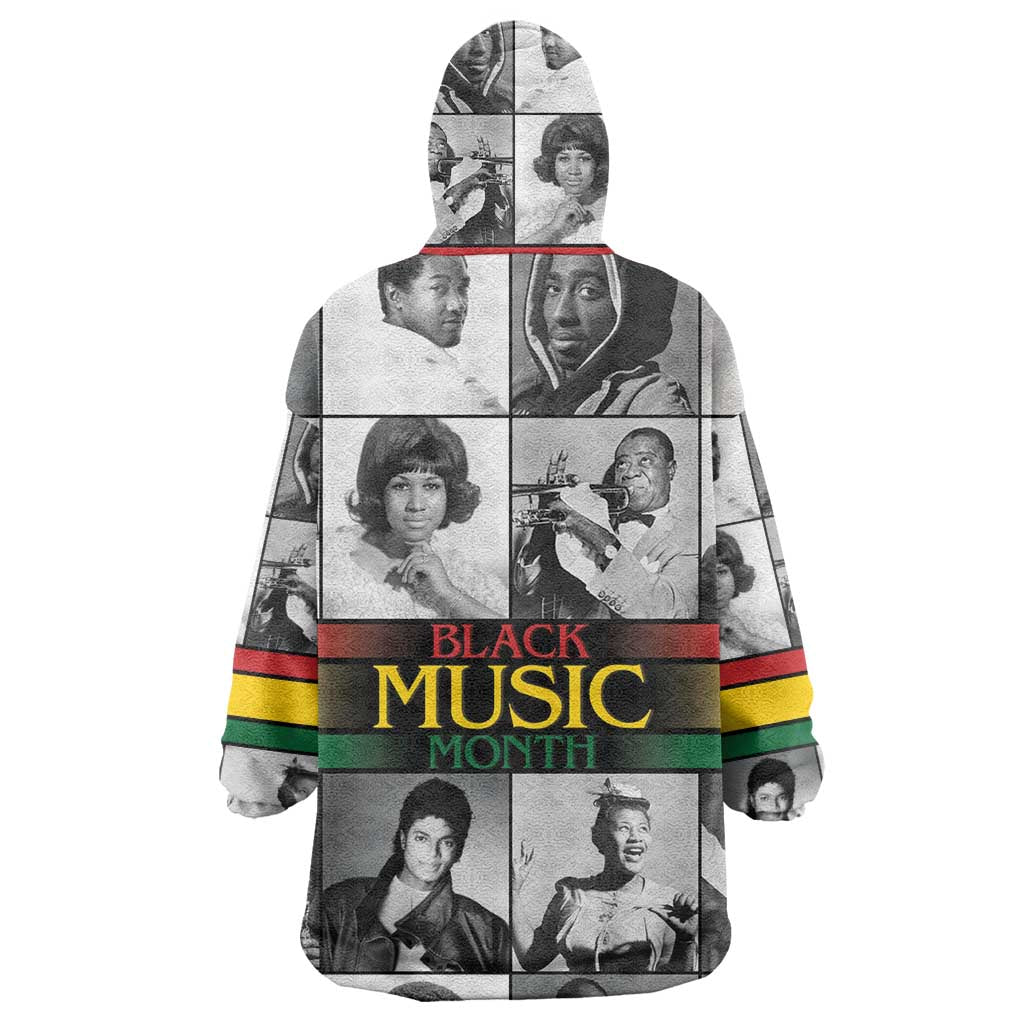 Black Music Month Legends Tribute Wearable Blanket Hoodie