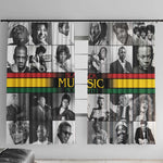 Black Music Month Legends Tribute Window Curtain