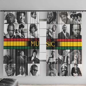 Black Music Month Legends Tribute Window Curtain
