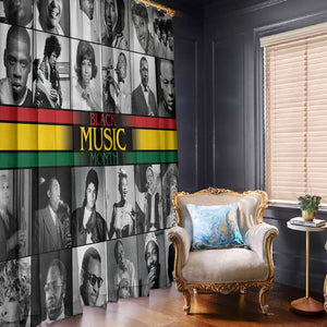 Black Music Month Legends Tribute Window Curtain