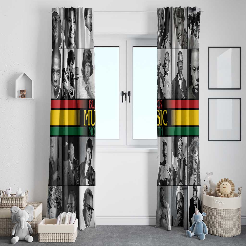 Black Music Month Legends Tribute Window Curtain