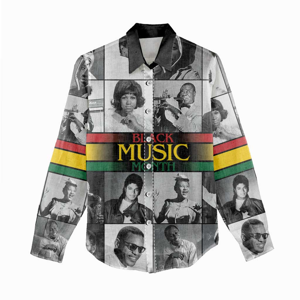 Black Music Month Legends Tribute Women Casual Shirt