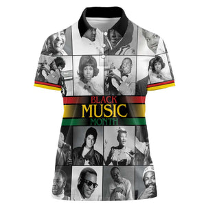 Black Music Month Legends Tribute Women Polo Shirt