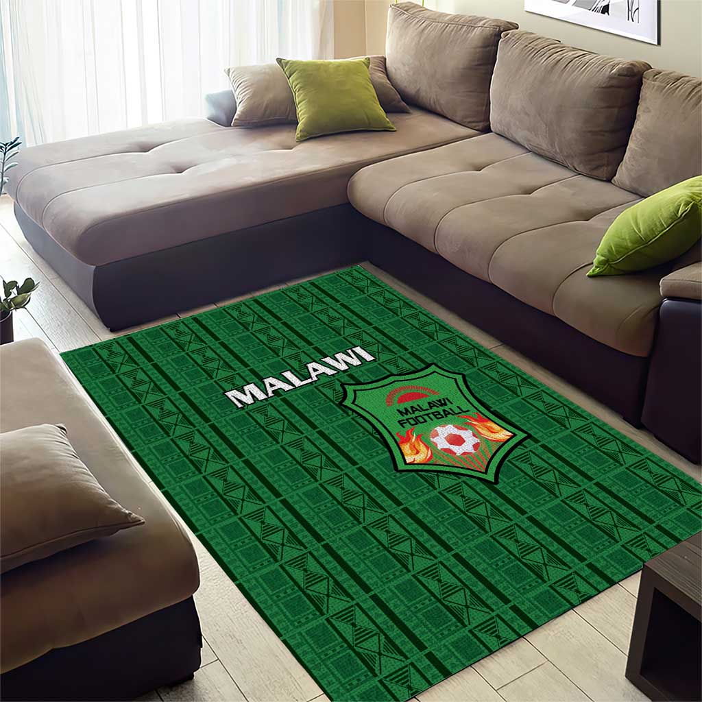 Malawi Football Area Rug Go Champions - Green - African Pride