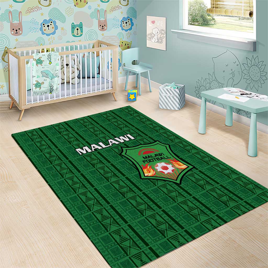 Malawi Football Area Rug Go Champions - Green - African Pride