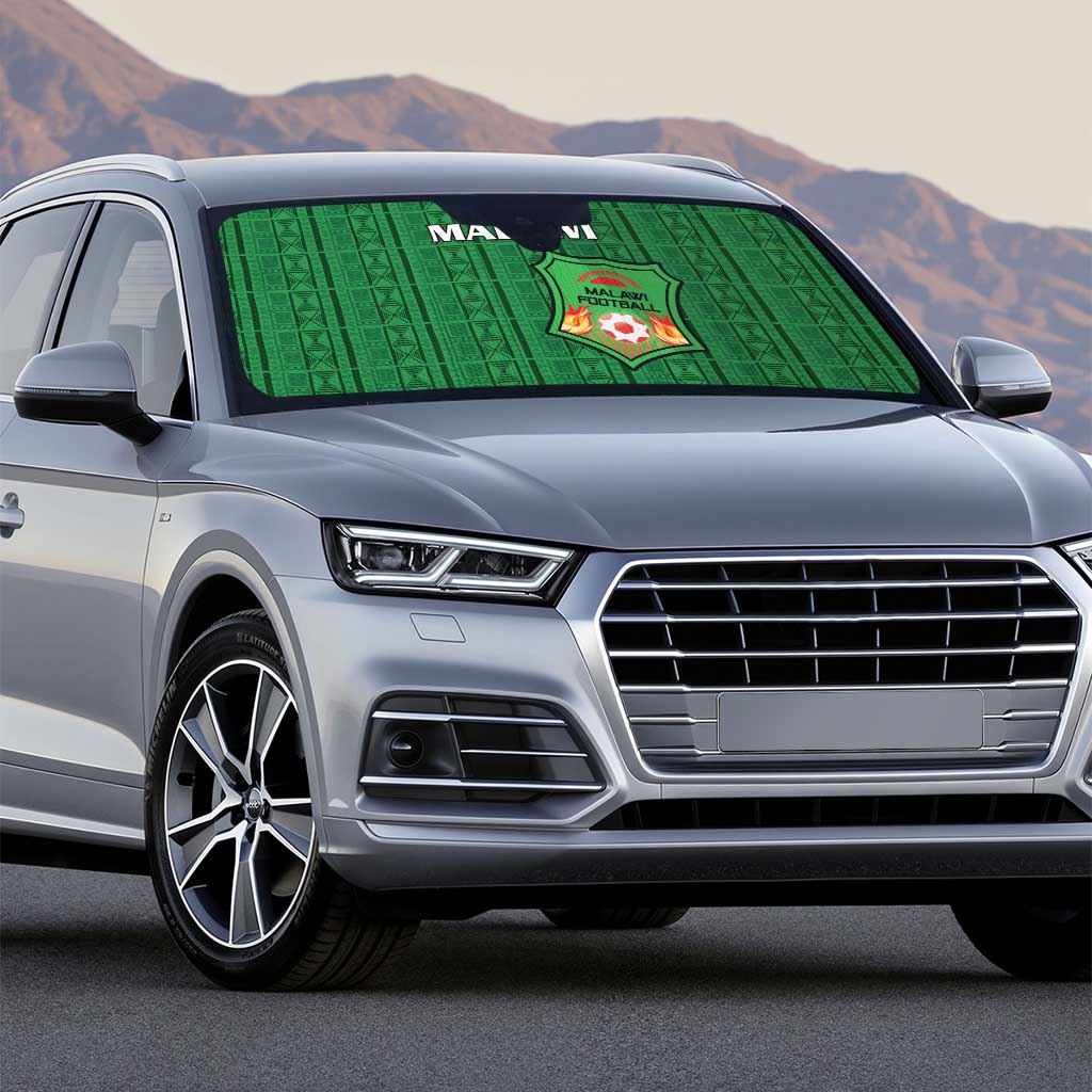Malawi Football Auto Sun Shade Come On Flames - Green