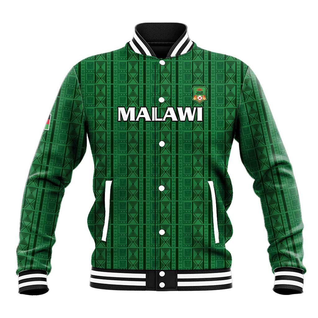Custom Malawi Football Baseball Jacket Go Champions - Green - African Pride