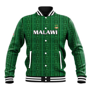 Custom Malawi Football Baseball Jacket Go Champions - Green - African Pride