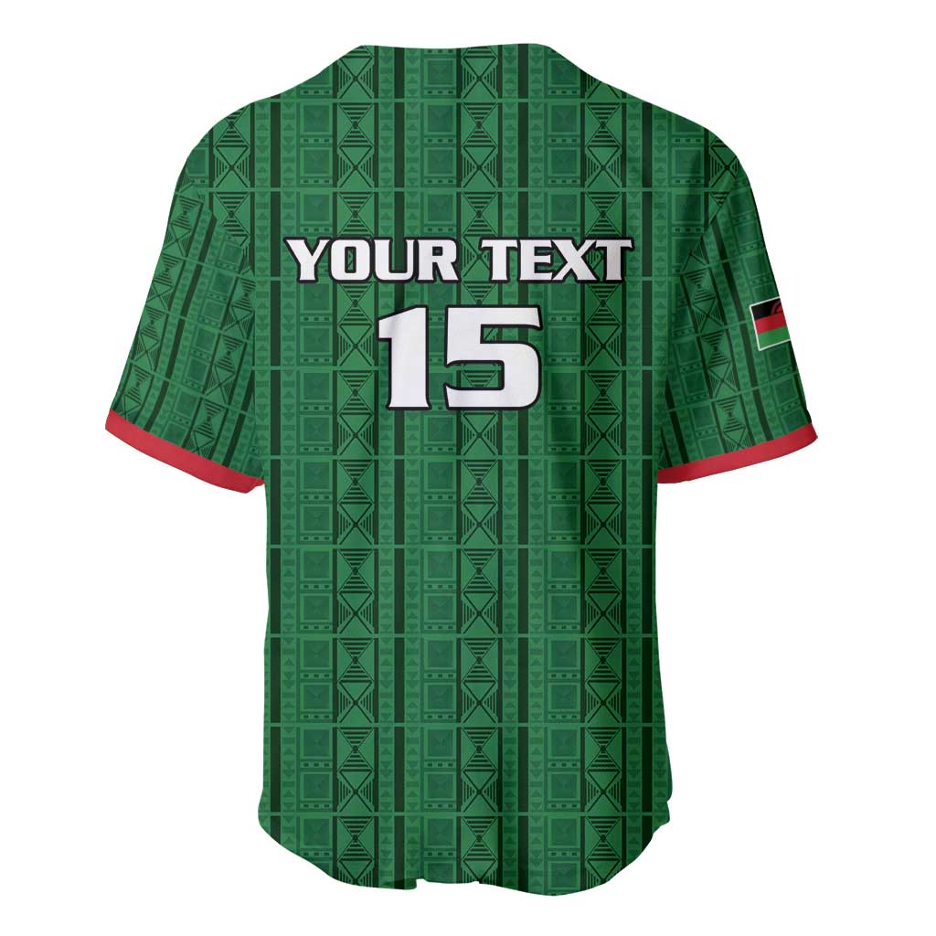 Custom Malawi Football Baseball Jersey Go Champions - Green - African Pride