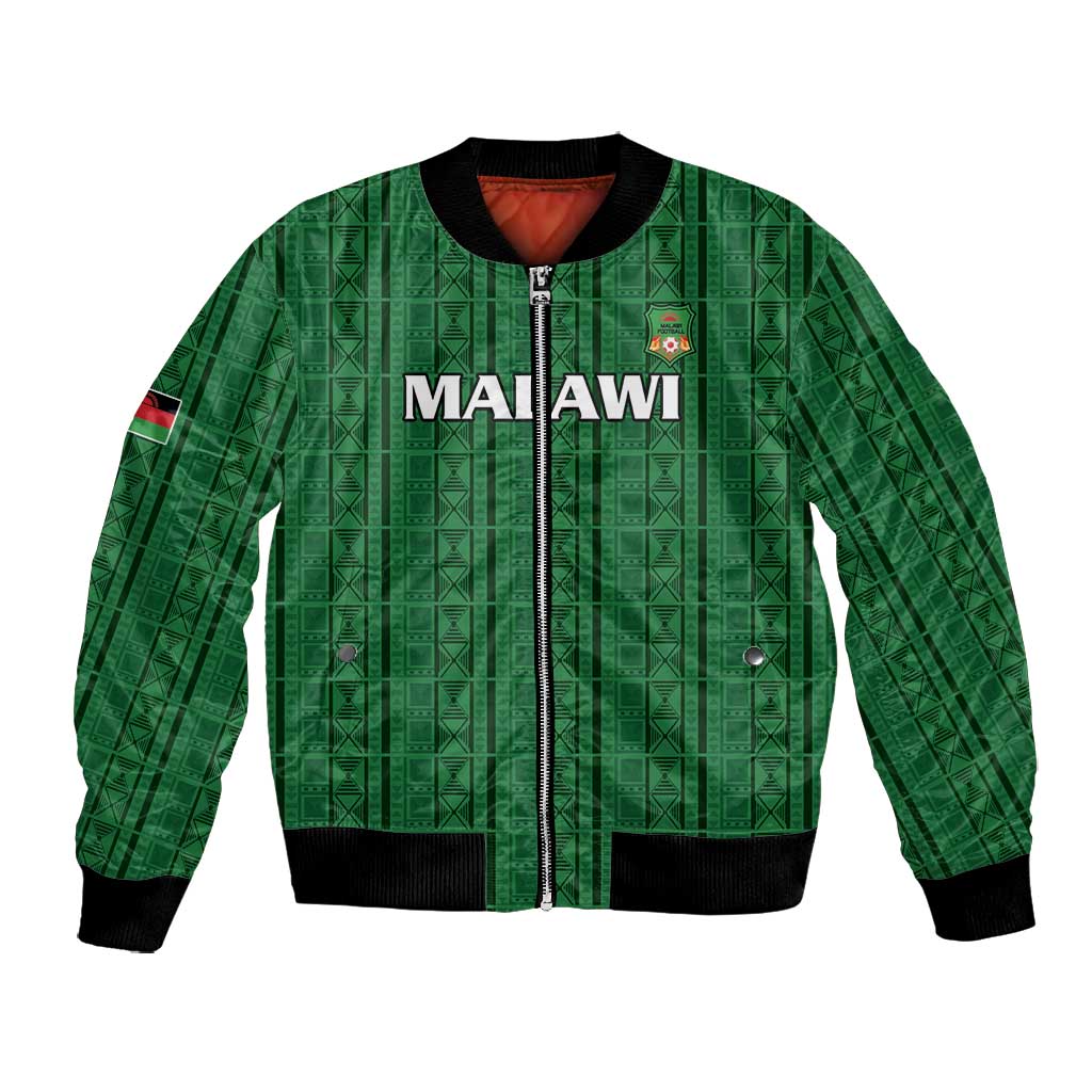 Custom Malawi Football Bomber Jacket Go Champions - Green - African Pride