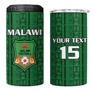 Custom Malawi Football 4 in 1 Can Cooler Tumbler Go Champions - Green - African Pride